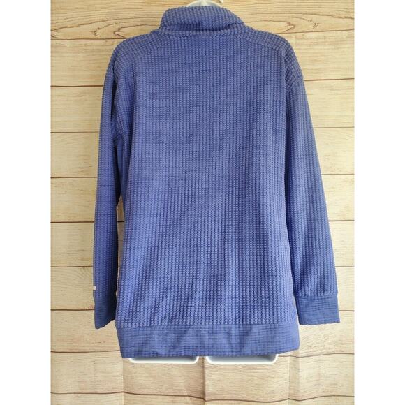Columbia Womens Purple Waffle Texture Pullover Kangaroo Pocket Medium - Picture 2 of 9